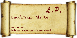 Ladányi Péter névjegykártya
