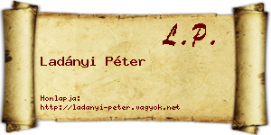 Ladányi Péter névjegykártya